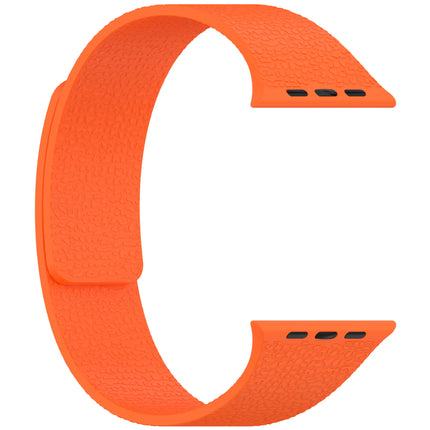 Apple Watch magnetic silicone strap band by OKEYWOW for Series 11 to Ultra, adjustable 40mm to 49mm size, shown in black.