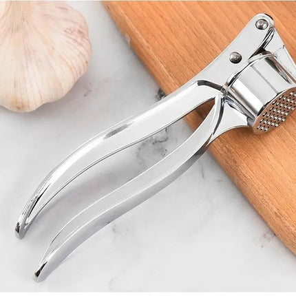 SteelGrip Garlic Press Zinc Alloy Stainless Steel Manual Anti Skid Multifunction Kitchen Crusher Tool