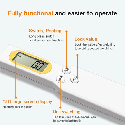 MiniSpoon Digital Kitchen Scale 0.1–500g LCD Food Measuring Spoon for Coffee Flour Milk