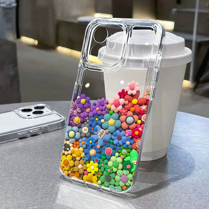 Transparent shockproof silicone iPhone case with cute cat ear design for iPhone 11 to 17 Pro Max by OKEYWOW.