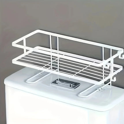 No Drill Bathroom Storage Rack Multifunctional Toilet Organizer Wall Shelf