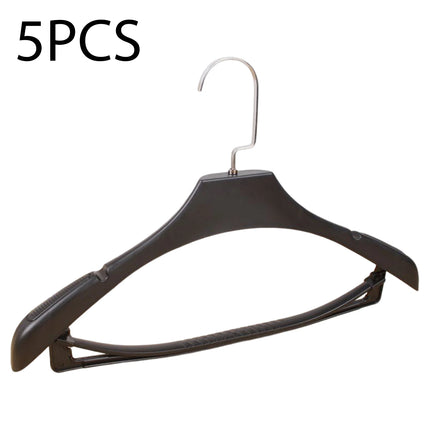 HomeAura 5pcs Wide Shoulder Clothes Hanger Plastic Suit Coat Wardrobe Storage Organizer