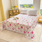Soft, breathable printed bed sheet by OKEYWOW in neutral tones, perfect for all-season bedroom and guest room bedding.