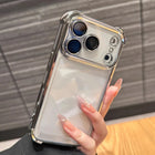 Luxury Plated Transparent Case for iPhone Shockproof Clear Back Cover