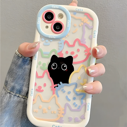 OKEYWOW iPhone cartoon duck shockproof soft cover for models 11 to 17, featuring a colorful duck design and durable protection.