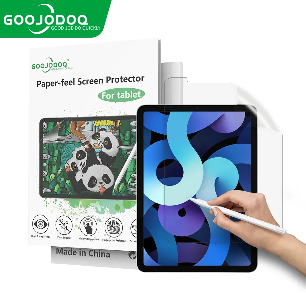 Paper-Feel Screen Protector for iPad Pro 11, 12.9 (12), iPad Air (4, 5) 2022, 8th, 7th, 9th, 10th Generation, Mini 10.2: Enhance Your Writing Experience with Paperfeel Film