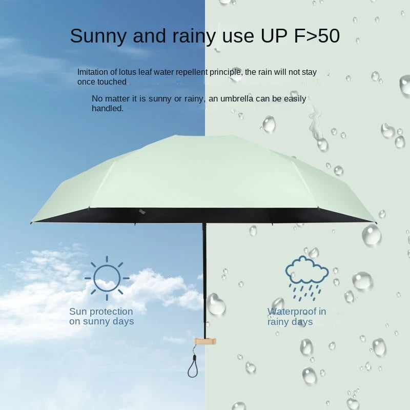 UV resistant mini sunshade umbrella small pocket umbrella vinyl folding umbrella sunshade bag sunshade umbrella capsule