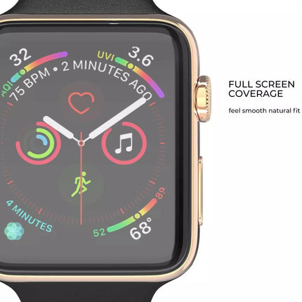 OKEYWOW Apple Watch Ceramic Film Screen Protector for Series 9 to SE, fits 38mm to 49mm models, provides durable screen protection.