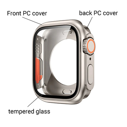 Apple Watch Screen Protector PC Bumper Case 40/41/44/45/46mm Series 10–5 SE Ultra Look - OKEYWOW