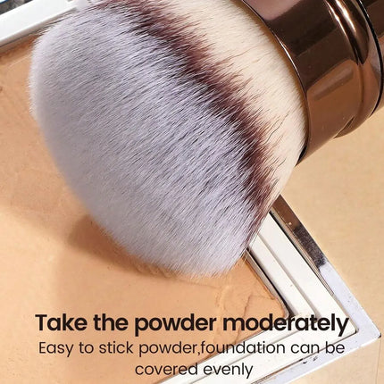 GlowTouch Retractable Makeup Brush for Powder, Blush & Foundation