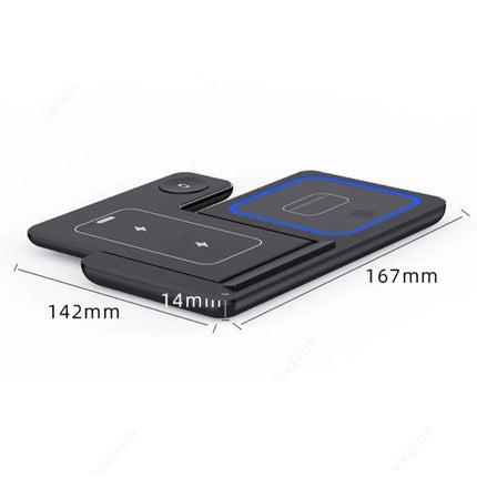 FoldMate 3in1 30W Wireless Charging Station for iPhone 17–12 Pro Max Watch AirPods Fast Dock