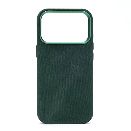 OKEYWOW iPhone Pro Max fiber leather MagSafe shockproof case with wireless charging compatibility, featuring a sleek protective design.