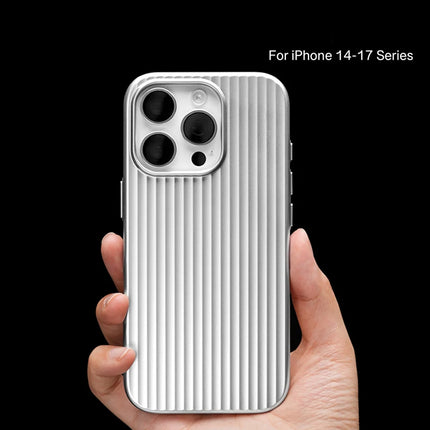 Stripe3D MagSafe Case for iPhone 17 Pro/16 Pro Max/15/14 Metallic Anti Stain PC Wireless Cover