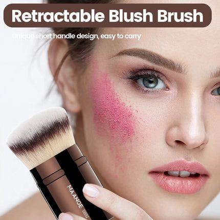 Velora Beauty Retractable Kabuki Brush Foundation Blush Powder Contour Portable Makeup Tool