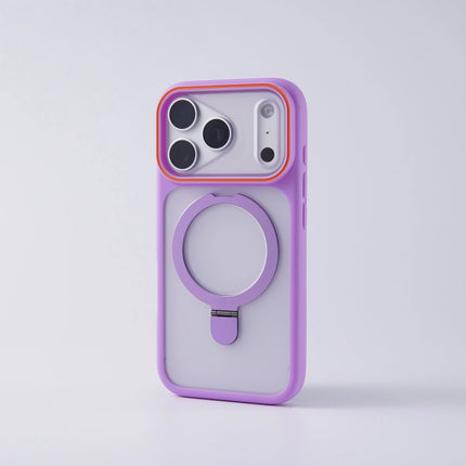 Matte Translucent MagSafe Case for iPhone 17/16/15/14/13/12 Pro Max Ring Stand Shockproof Cover