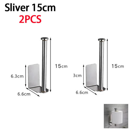Stainless steel paper towel holder and under-sink kitchen organizer rack by OKEYWOW for easy storage and organization