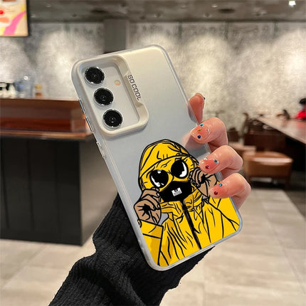 Samsung A56/A55/A54/A36/A35/A34/A26/A25/A24/A16/A15/A14 shockproof TPU case with masked character design, made by OKEYWOW.