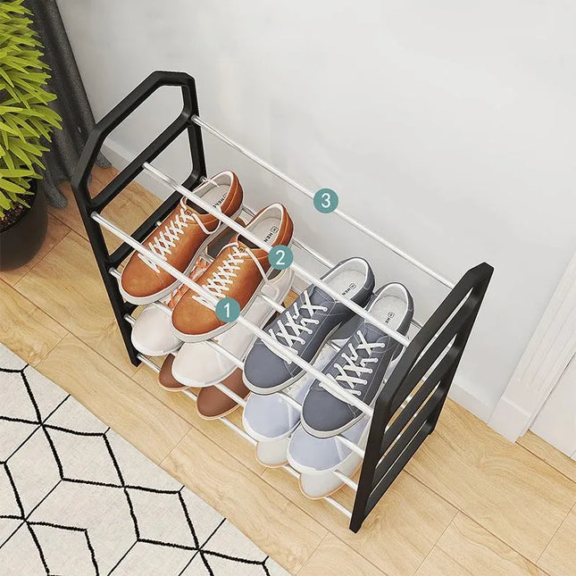 4-Tier Shoe Rack Assembly Storage Cabinet Multifunctional Space Saver Home Organizer
