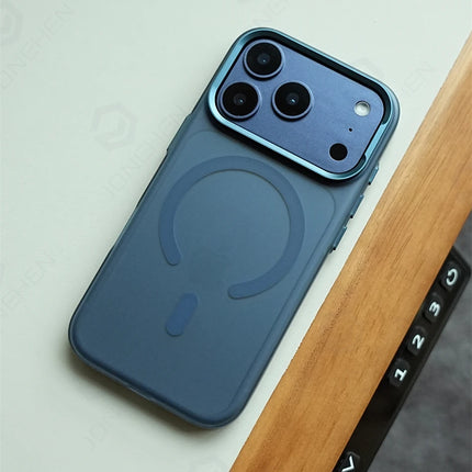 FrostLine Magnetic Armor Case for iPhone 17/16/15 Pro Max Metal Lens Slim PC Cover