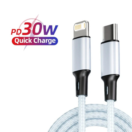 OKEYWOW 30W PD fast charger with USB-C cable for iPhone 15/14/13/12, fast charging and durable design