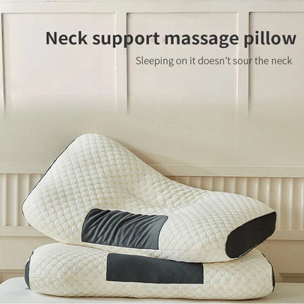 NeckRest Cervical Sleep Pillow Orthopedic Soybean Fiber Massage Support Pillow SPA Comfort