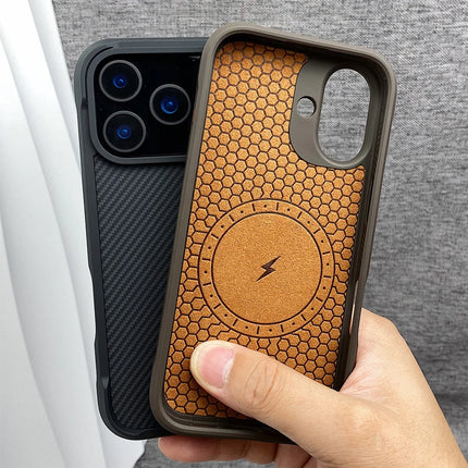 StealthCarbon MagSafe Armor Case for iPhone 17 16 15 Pro Max Frost Shield Cover