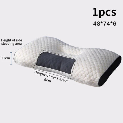NeckRest Cervical Sleep Pillow Orthopedic Soybean Fiber Massage Support Pillow SPA Comfort