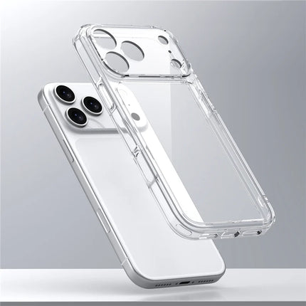 CrystalEdge Clear Hybrid Case for iPhone 17/17 Air/17 Pro/17 Pro Max Shockproof TPU PC Cover