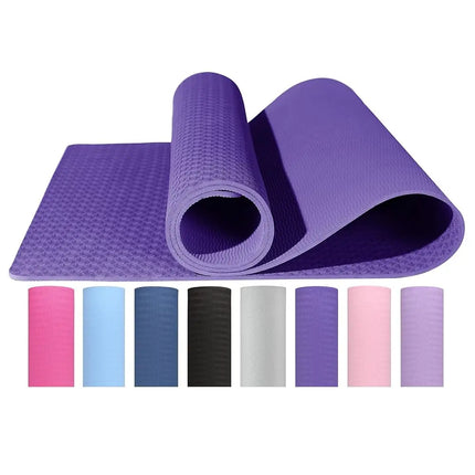 GoodNite Non Slip TPE Yoga Mat 183x61cm for Yoga Pilates Fitness with Strap