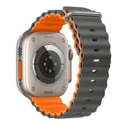 TideFlex Silicone Band for Apple Watch Ultra 2/Series 10/9/8/7/6/SE 49mm–40mm Sport Strap