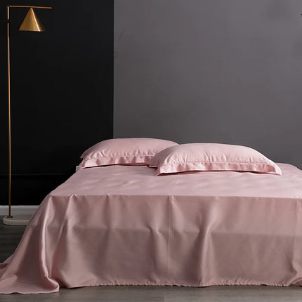 King size OKEYWOW mulberry silk flat sheet in solid color, luxurious bedding and home textile for a smooth, elegant bedroom look.