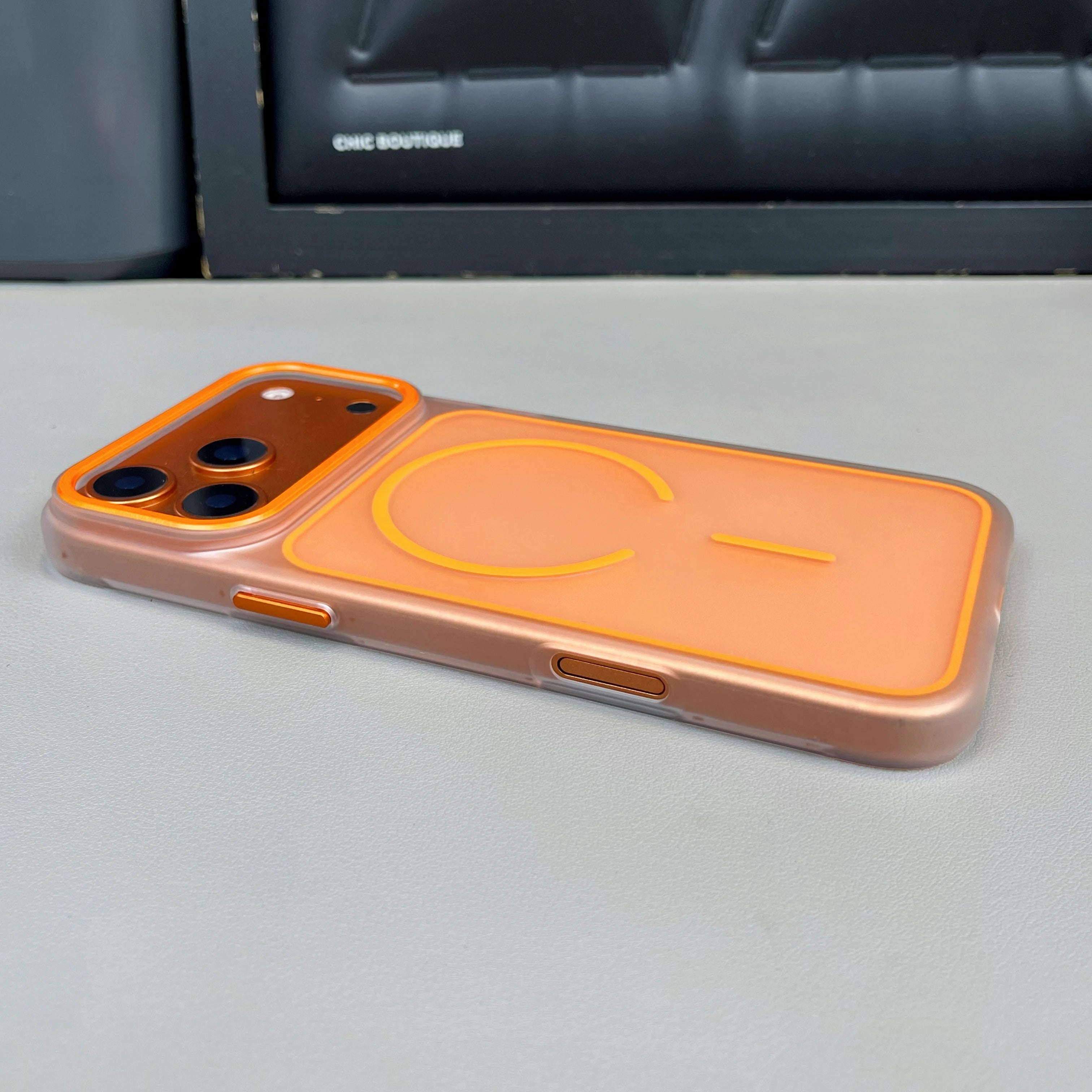 Luxury Translucent Matte Frosted PC Phone Case with Metal Button for iPhone 15/16/17 Air/17 Pro Max – MagSafe Magnetic Cover