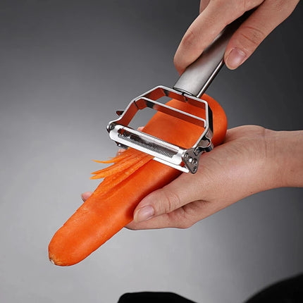 SteelEdge Dual Head Vegetable Peeler Stainless Steel Fruit Melon Kitchen Tool