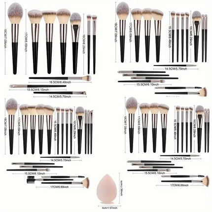 Velora Beauty 3/20pcs Makeup Brush Set Soft Fluffy Eyeshadow Foundation Blending Kabuki Tool