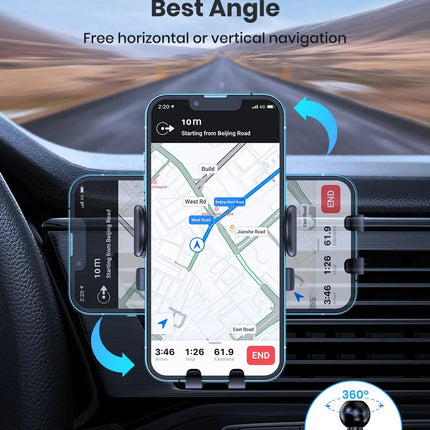 TOPK Air Vent Car Phone Holder Universal Handsfree Mount for iPhone Android Stand
