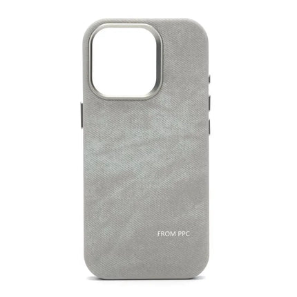 OKEYWOW iPhone 15/16/17 Pro Max flannel magnetic MagSafe case with matte finish and microfiber back for wireless charging protection