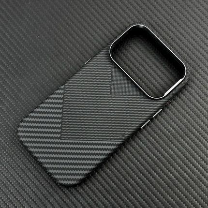 CarbonEdge MagSafe Armor Case for iPhone 17/17 Pro Max/16 Pro/15/14/13 Ultra Thin Alloy Lens Wireless Cover