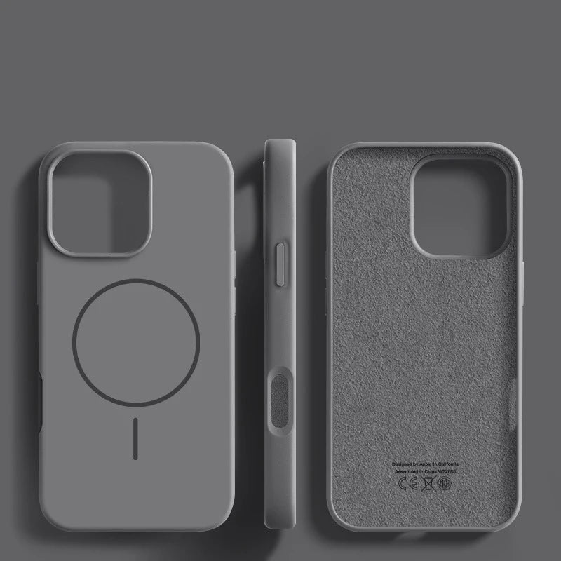 Liquid Silicone MagSafe Case for iPhone 12–17 Series (Pro/Pro Max/Plus/Air) – Original Protective Cover