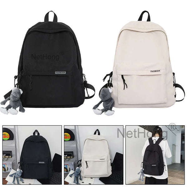Retro Backpack School Rucksack for Laptop/Travel/Work Plain Bag UK