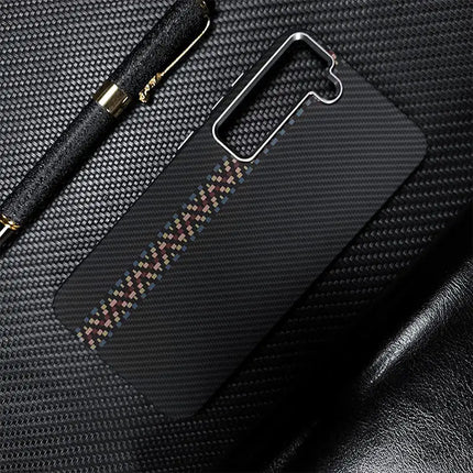 Carbon Fiber Metal Lens MagSafe Case for Samsung Galaxy S25/S24/S23 Ultra Shockproof Cover