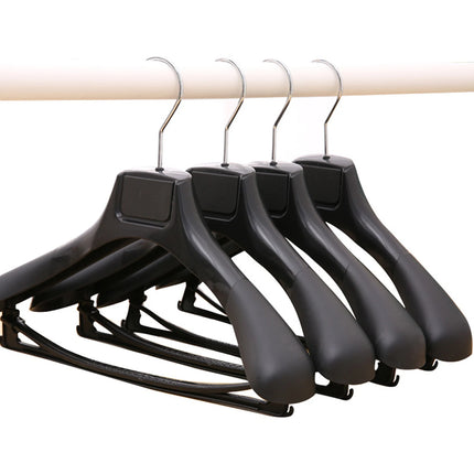 HomeAura 5pcs Wide Shoulder Clothes Hanger Plastic Suit Coat Wardrobe Storage Organizer