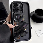 Silicone shockproof flower iPhone case for iPhone 11 to 17, with colorful floral design and bumper protection by OKEYWOW.