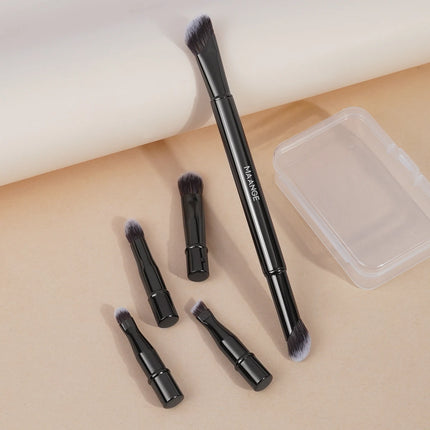 Velora Beauty Dual End Makeup Brush Set Travel Contour Concealer Eyeshadow Tool with Box