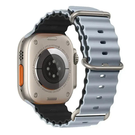 TideFlex Silicone Band for Apple Watch Ultra 2/Series 10/9/8/7/6/SE 49mm–40mm Sport Strap