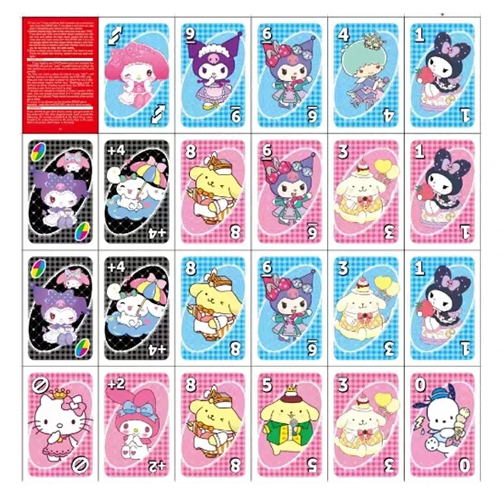 UNO Sanrio Stitch No MERCY Matching Card Game Dragon Ball Z Multiplayer Family Party Boardgame Funny Friends Entertainment Poke