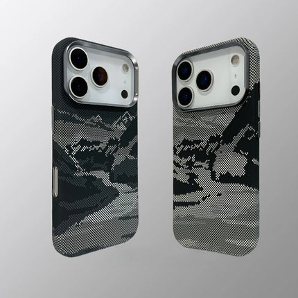 RiverEdge MagCase for iPhone 17/16/15 Pro Max Mountain Abstract Hard PC Full Ring Camera Cover