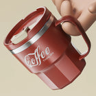 ThermoSip Stainless Steel Insulated Coffee Mug with Lid & Handle