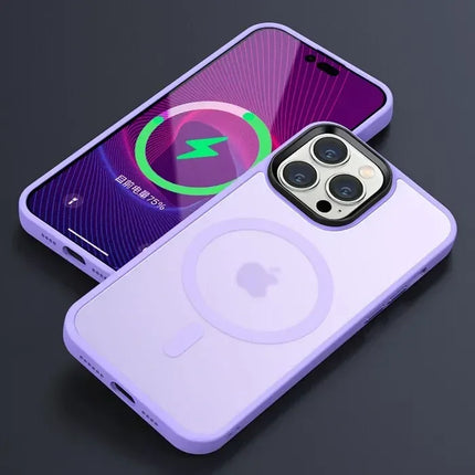 OKEYWOW MagSafe matte iPhone case with shockproof design for wireless charging on iPhone 11, 12, 13, 14, and 15 Pro Max models