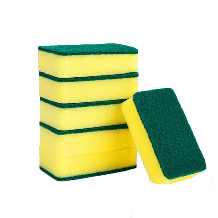 OKEYWOW Nano Emery Dish Sponge for kitchen rust stain removal, shown in a stack of cleaning sponges in various sizes