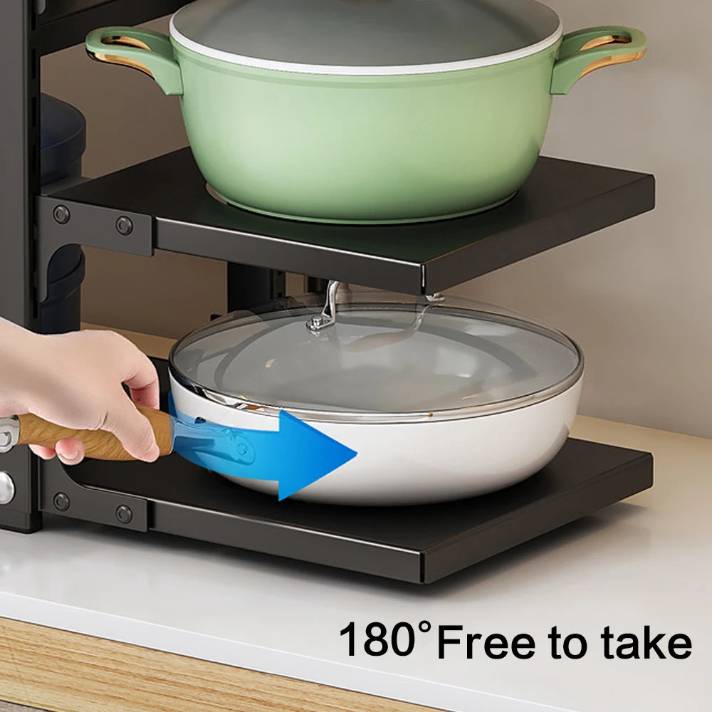 Lifeideas Multi Tier Adjustable Kitchen Pot Rack Organizer